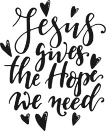 Jesus Gives The Hope We Need Sticker