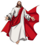 Jesus Greeting You With Open Arms Sticker