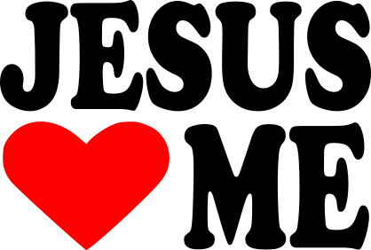 Jesus Hearts Me Sticker