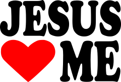 Jesus Hearts Me Sticker