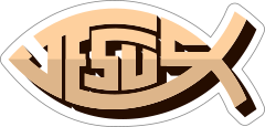 Jesus Ichthus Sticker