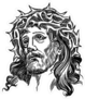 Jesus in Crown of Thorns Sticker