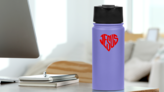 Jesus In The Shape Of A Heart Christian Sticker on a Water Bottle (New) example