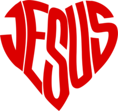 Jesus In The Shape Of A Heart Christian Sticker