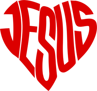Jesus In The Shape Of A Heart Christian Sticker