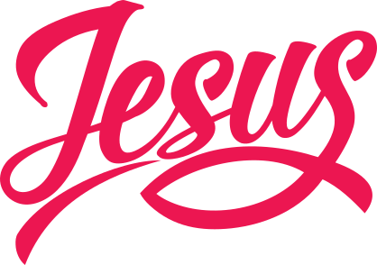 Jesus Lettering with Ichthus Transfer Sticker