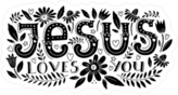 Jesus Loves You Modern Lettering Sticker