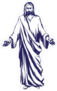 Jesus Standing with Hands out Sticker