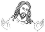 Jesus with Open Arms Sticker