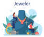Jeweler Concept Blown Up Illustration Sticker