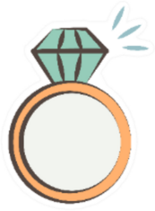 Jeweler Tools Icon Sketch Diamond Ring Sticker