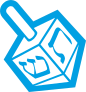 Jewish Dreidel Sticker