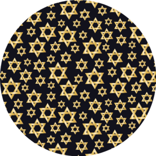 Jewish Hanukkah Pattern With Stars Of David Sticker