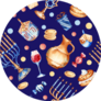 Jewish Holiday Hanukkah Pattern Design Sticker