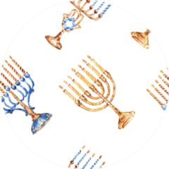 Jewish Holiday Hanukkah Seamless Pattern Sticker