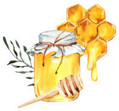 Jewish Holiday Rosh Hashana Honey Watercolor Sticker