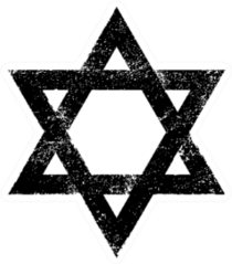 Jewish Star Of David Distressed Sticker