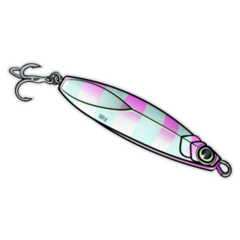 Jigging Pink Fishing Sticker