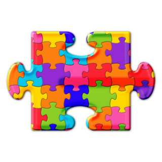 Jigsaw Piece Autism Puzzle Icon Sticker