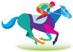 Jockey And Horse Sticker