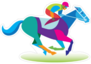 Jockey And Horse Sticker