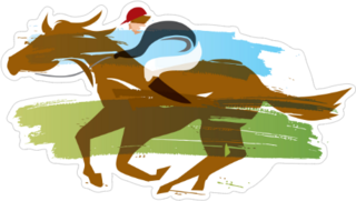 Jockey On Horse Sticker