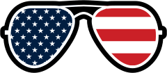 Joe Biden American Flag Sunglasses Sticker