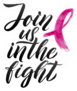 Join Us In The Fight Pink Ribbon Sticker