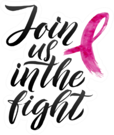 Join Us In The Fight Pink Ribbon Sticker