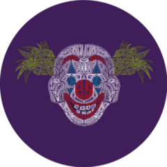 Joker Mask Illustration Abstract Sticker