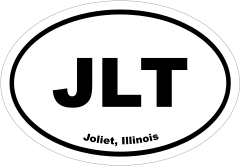 Joliet, Illinois Oval Stickers