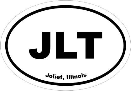 Joliet, Illinois Oval Stickers