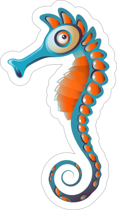 Jolly Seahorse Sticker