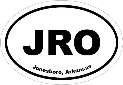 Jonesboro, Arkansas Oval Stickers