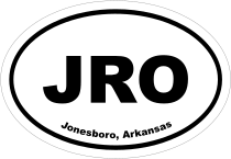 Jonesboro, Arkansas Oval Stickers
