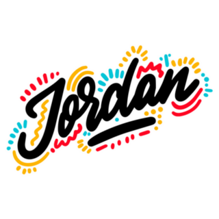 Jordan Colorful Fun Lettering Sticker 