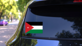 Jordan Country Flag Sticker on a Rear Car Window (New) example