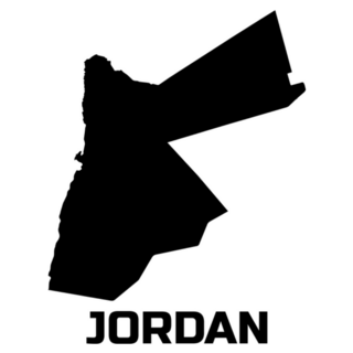 Jordan Country Map Bold Sticker