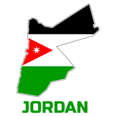  Jordan Country Map Lettering Sticker