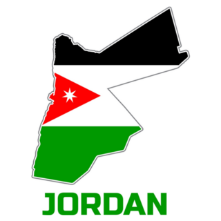  Jordan Country Map Lettering Sticker