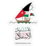 Jordan Dhow Independence Day Banner Sticker