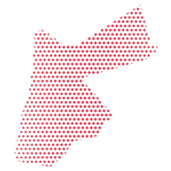 Jordan Dotted Map Illustration Sticker
