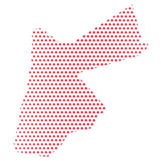Jordan Dotted Map Illustration Sticker