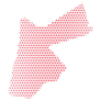 Jordan Dotted Map Illustration Sticker