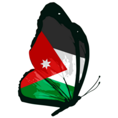 Jordan Flag Butterfly Sticker