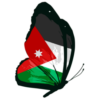 Jordan Flag Butterfly Sticker