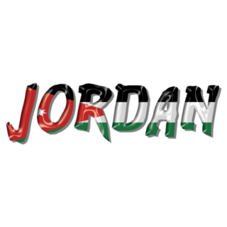 Jordan Flag Text Sticker