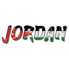 Jordan Flag Text Sticker