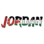 Jordan Flag Text Sticker