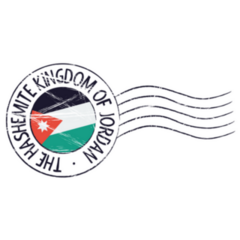 Jordan Grunge Postal Stamp Sticker